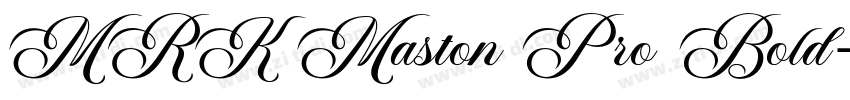 MRK Maston Pro Bold字体转换